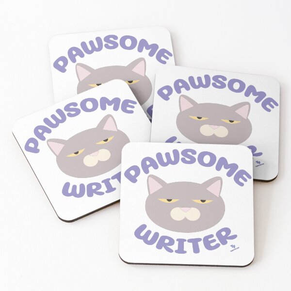 Item preview, Pawsome Writer Fun Cat Author Cartoon designed and sold by mytshirtfort.