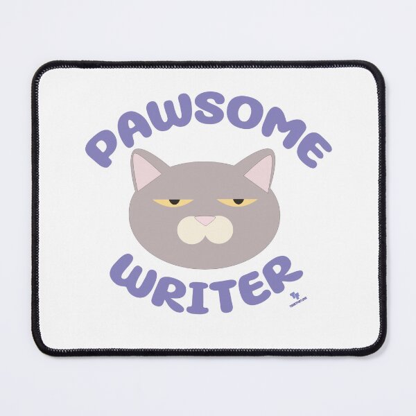 Item preview, Pawsome Writer Fun Cat Author Cartoon designed and sold by mytshirtfort.