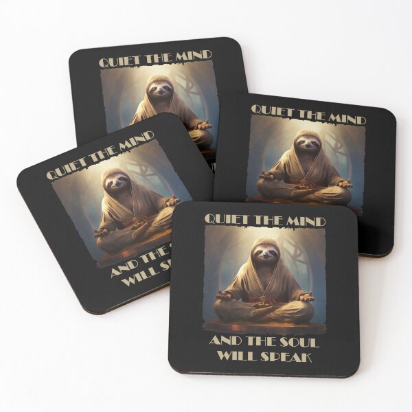 Item preview, Meditation - sloth with saying, gift meditation designed and sold by Andrea-Design.