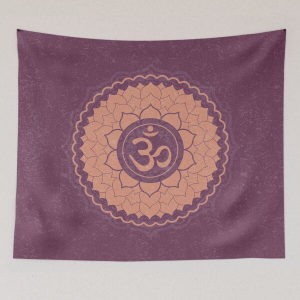 Aperçu de l'œuvre Crown Chakra Mandala - Beet + Coral créée et vendue par Irene Estelle.
