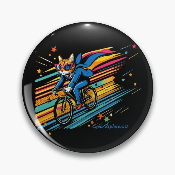 Item preview, Cycling Cat Pop Art designed and sold by cycleexplorers.