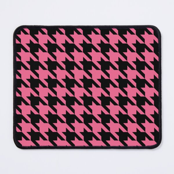Item preview, Pink and black houndstooth pattern designed and sold by LinDraws.