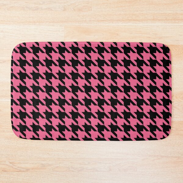 Item preview, Pink and black houndstooth pattern designed and sold by LinDraws.