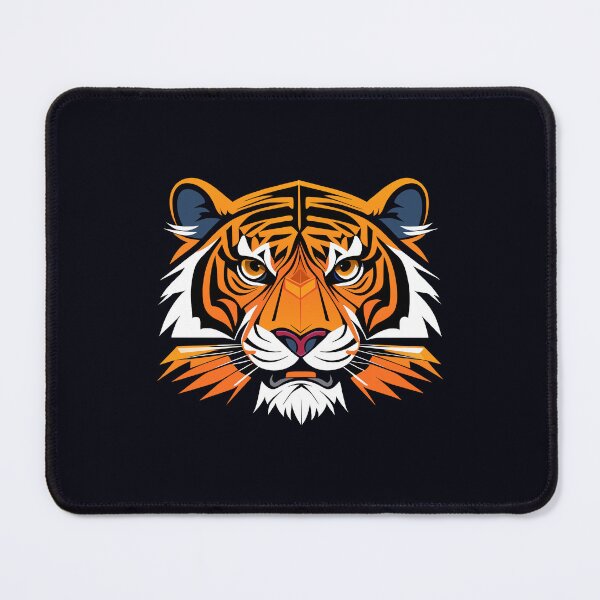 Item preview, Striped Majesty,Vector Tiger Head with stripes,portrait of tiger designed and sold by AgarutanPrint.