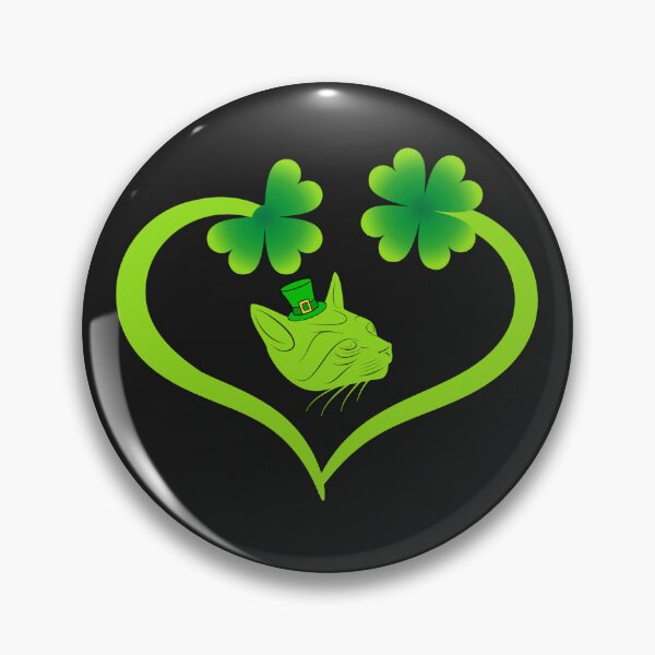 Item preview, Cat Clover Silhouette Shamrock St Patricks Day Kitten Lover designed and sold by JNgraphictopia.