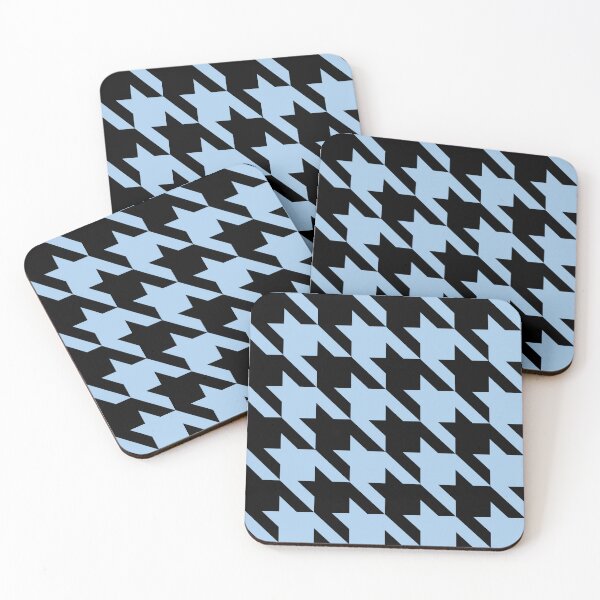 Item preview, Blue and black houndstooth pattern designed and sold by LinDraws.