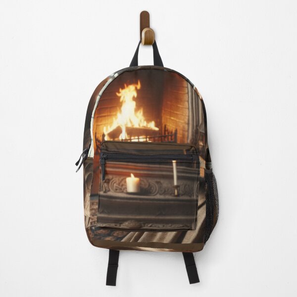 Item preview, Woman in a vintage dress reading a book by a roaring fireplace, evoking a sense of nostalgia and warmth designed and sold by AndreaMart.