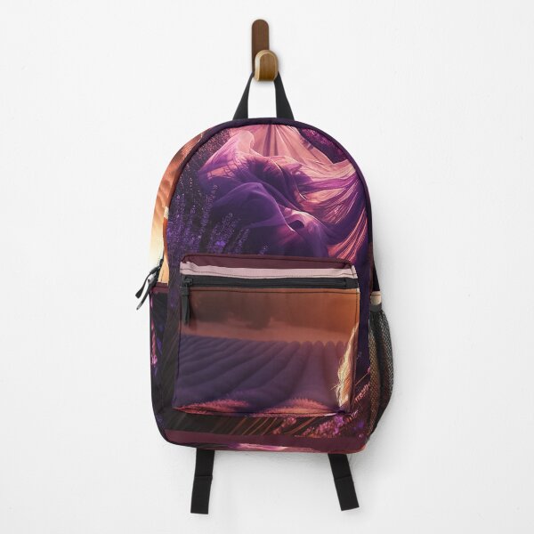 Item preview, Woman dancing in a field of lavender, her dress mirroring the purple hues, captured in the golden hour light designed and sold by AndreaMart.