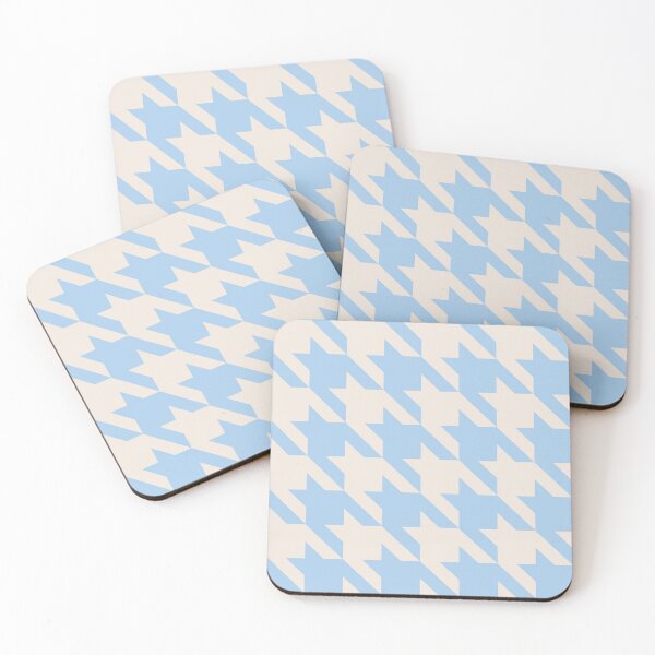 Item preview, Beige and blue houndstooth pattern designed and sold by LinDraws.