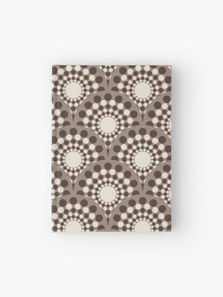 Journal, Art Deco Chocolate Drops Night Swim and Molasses Scallop designed and sold by Triplicate Limited