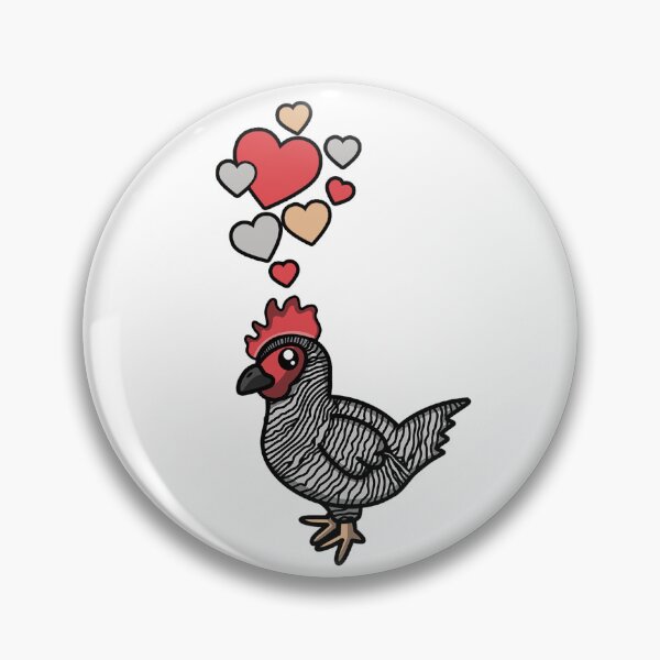 Item preview, Cute Plymouth Rock Chicken With Hearts designed and sold by eternallygifted.