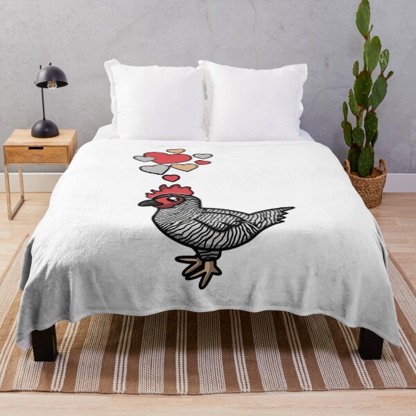 Item preview, Cute Plymouth Rock Chicken With Hearts designed and sold by eternallygifted.