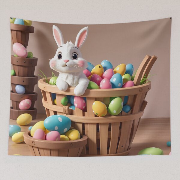 Item preview, A rabbit in a basket of eggs designed and sold by Sopilka.