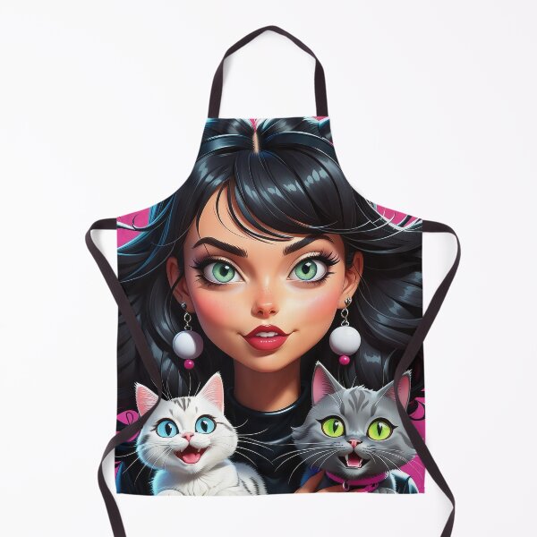 Item preview, Crazy Girl and Cat - 2 designed and sold by cyberartstudiox.