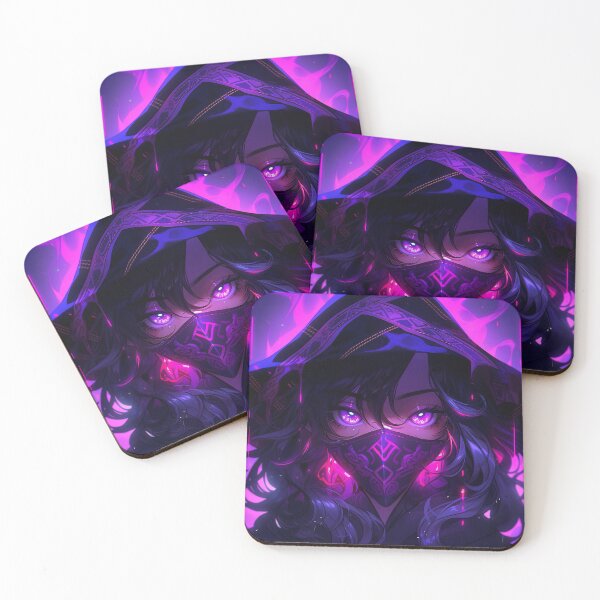 Item preview, Cyber Neon Purple Ninja Anime Girl designed and sold by bubblegoth.