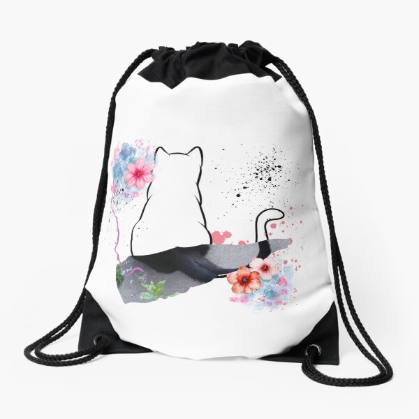 Aperçu de l'œuvre Chat noir en dessinant des lignes | Fusion Artistique créée et vendue par brynatshop.