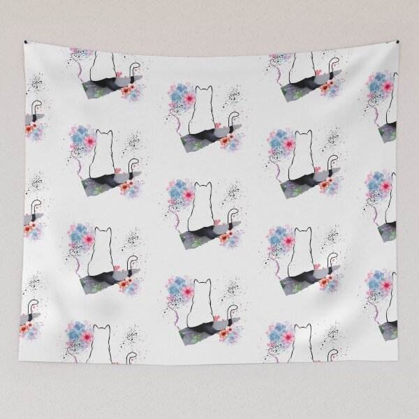 Item preview, Black Cat in Line Drawing | Artistic Fusion designed and sold by brynatshop.