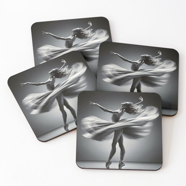 Item preview, Ballet dancer in mid-twirl, her form a study of motion and grace, captured in a high-speed photograph style designed and sold by AndreaMart.
