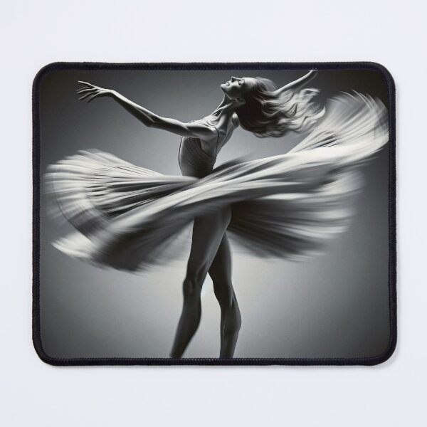 Item preview, Ballet dancer in mid-twirl, her form a study of motion and grace, captured in a high-speed photograph style designed and sold by AndreaMart.