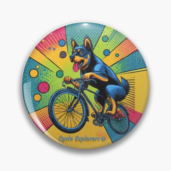 Item preview, Cycling Dog Pop Art designed and sold by cycleexplorers.