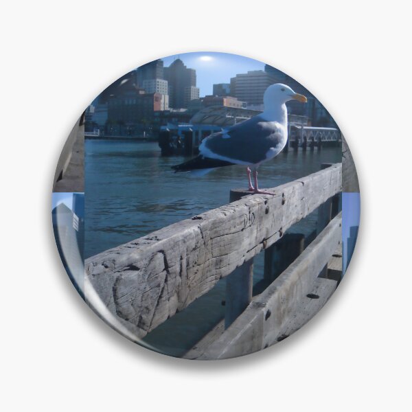 Item preview, Love: Seagull behind San Francisco Ferry Terminal, overlooking the Bay Bridge & SF Skyline designed and sold by activartist.