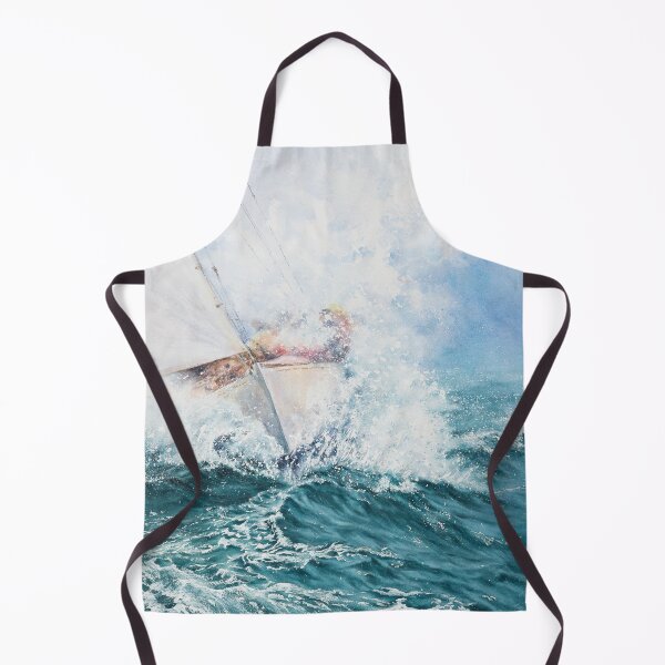 Item preview, Yacht sailing on the ocean waves in storm designed and sold by Katenaz.