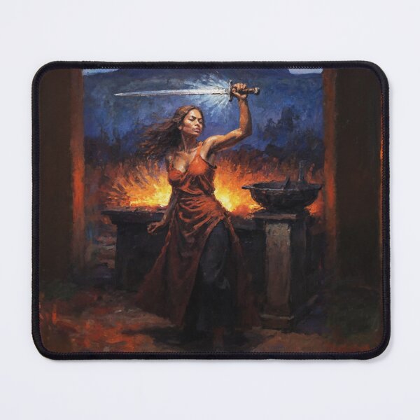 Item preview, Epic Fantasy Folklore Illustration - Queen Of The Forge designed and sold by AUTHENTIC AMERICANA ARTS.
