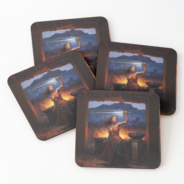 Item preview, Epic Fantasy Folklore Illustration - Queen Of The Forge designed and sold by AUTHENTIC AMERICANA ARTS.