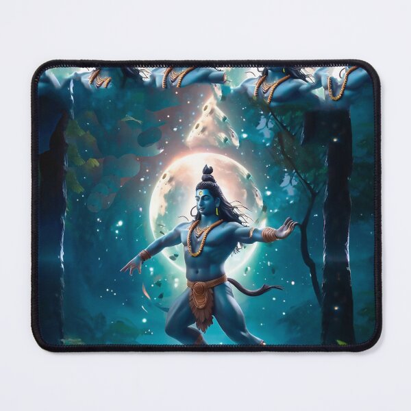 Item preview, Divine in Nature: Shiva under the Moonlight of the Forest designed and sold by OnlyClassicArt.