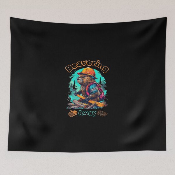 Item preview, Forest Beaver Wood working Shirt: Lumberjack in Helmet Design designed and sold by zax454.