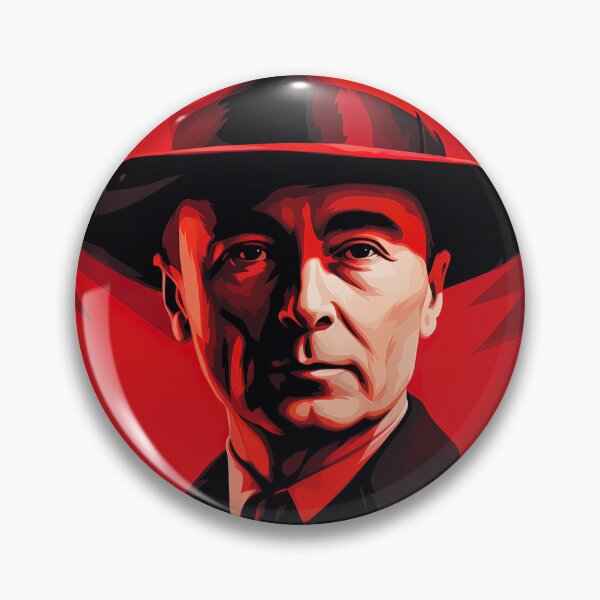 Item preview, J. Robert Oppenheimer | Red minimalism designed and sold by ComicsFactory.