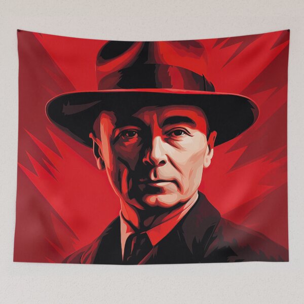 Item preview, J. Robert Oppenheimer | Red minimalism designed and sold by ComicsFactory.