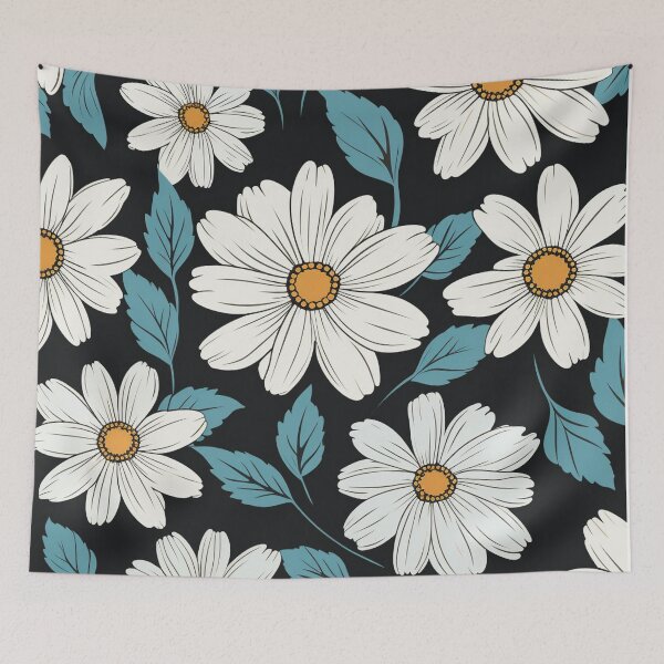 Item preview, Black White Flower Pattern Spring Aesthetic Marguerite Blasingame Jan Berenstain designed and sold by SMARTKIT  DESIGNAGENCY.