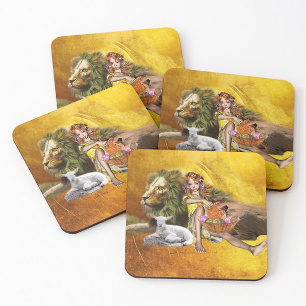 Item preview, The Lion, Lamb, Girl, and Easter Eggs designed and sold by Patricia Brown.