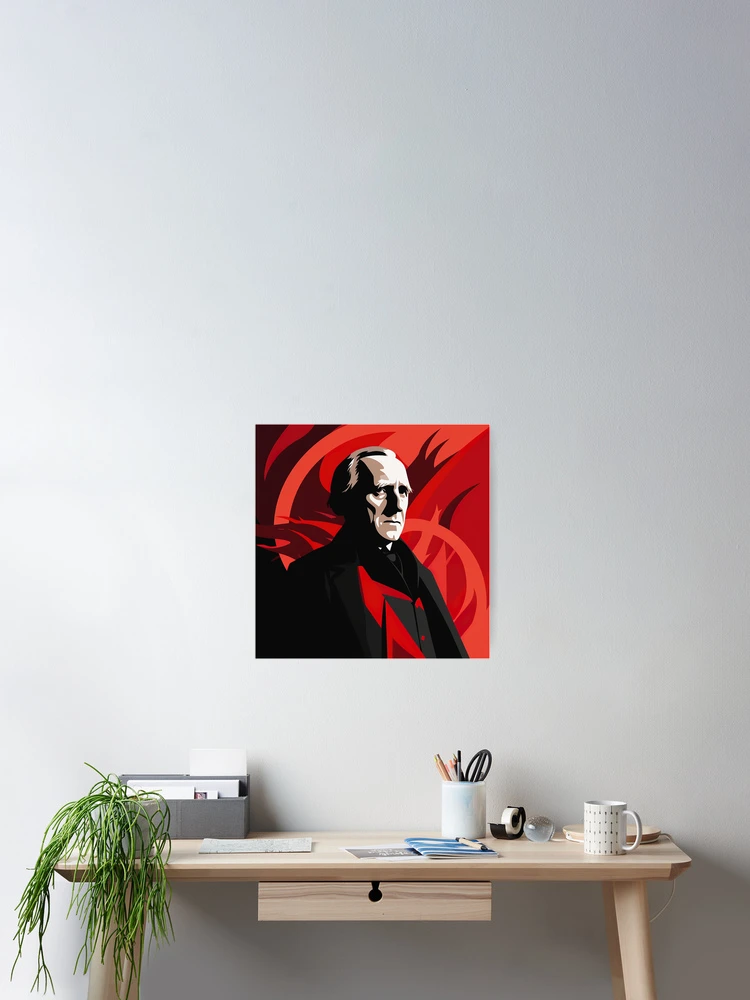 Thumbnail 2 of 3, Poster, J.R.R. Tolkien | Red minimalism designed and sold by ComicsFactory.