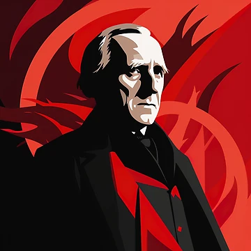 Artwork thumbnail, J.R.R. Tolkien | Red minimalism by ComicsFactory