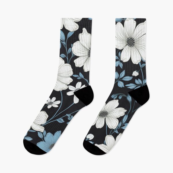 Item preview, Black White Flower Pattern Spring Aesthetic Marguerite Blasingame Jan Berenstain designed and sold by SMARTKIT  DESIGNAGENCY.