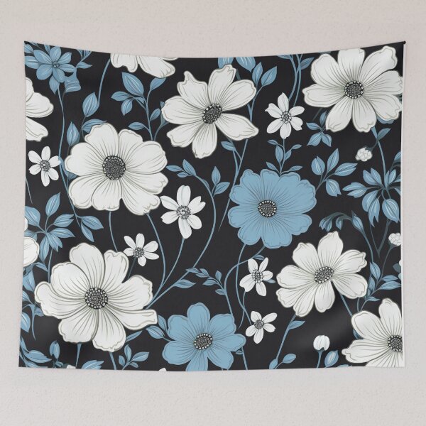 Item preview, Black White Flower Pattern Spring Aesthetic Marguerite Blasingame Jan Berenstain designed and sold by SMARTKIT  DESIGNAGENCY.