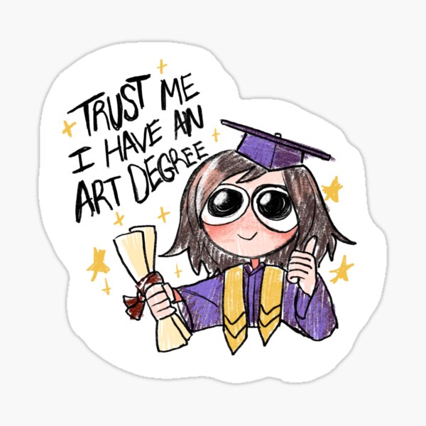 Art degree Sticker