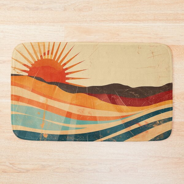 Item preview, retro sunrise designed and sold by PricklyPeanut.