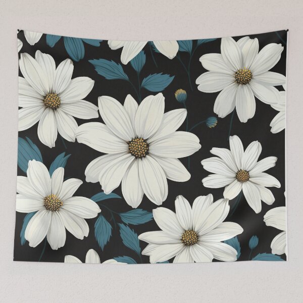 Item preview, Black White Flower Pattern Spring Aesthetic Marguerite Blasingame Jan Berenstain designed and sold by SMARTKIT  DESIGNAGENCY.