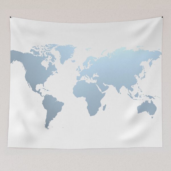 Item preview, Soft and bright blue world map. designed and sold by AlbertoRuiZ.