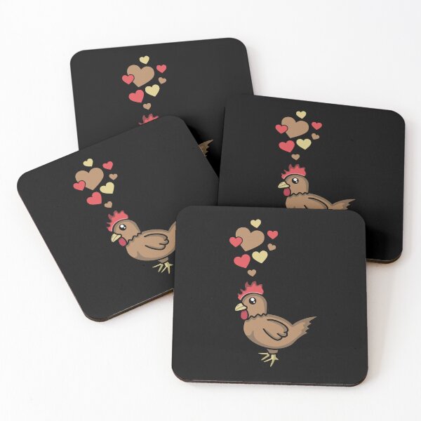 Item preview, Cute Rhode Island Red Chicken With Hearts designed and sold by eternallygifted.