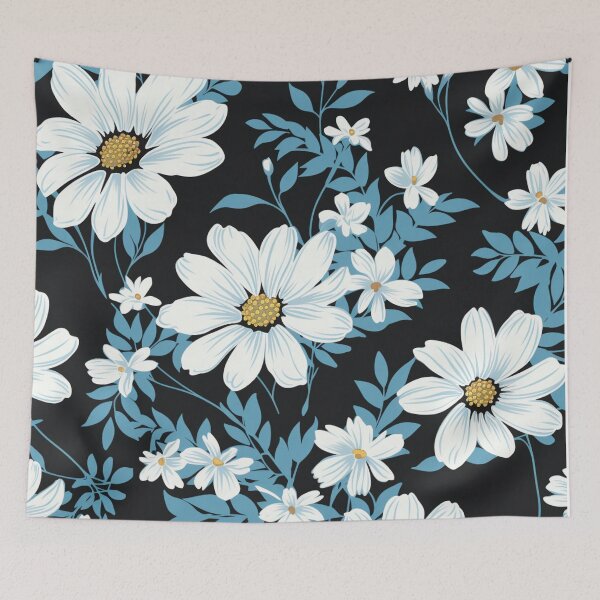 Item preview, Black White Flower Pattern Spring Aesthetic Marguerite Blasingame Jan Berenstain designed and sold by SMARTKIT  DESIGNAGENCY.