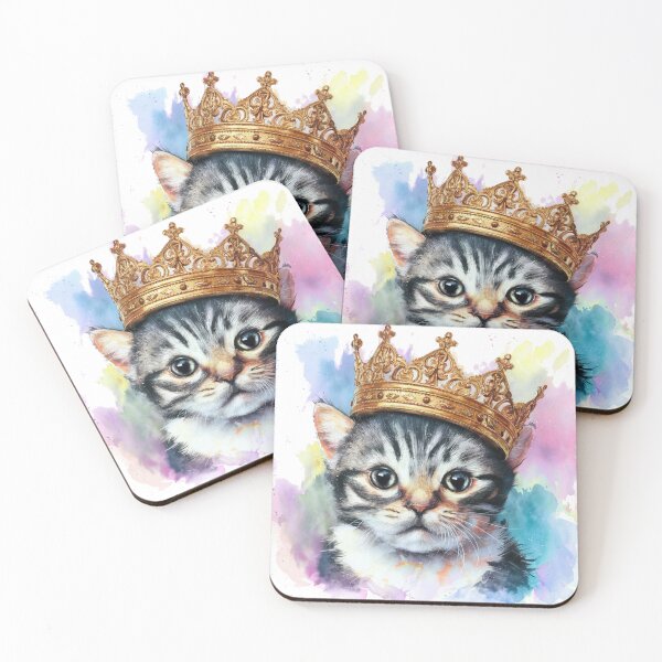 Item preview, Baby cat wearing a regal crown designed and sold by 123ks.