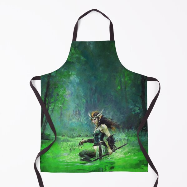 Item preview, Epic Fantasy Folklore Illustration - Elf Hunter Of The Swamp designed and sold by AUTHENTIC AMERICANA ARTS.