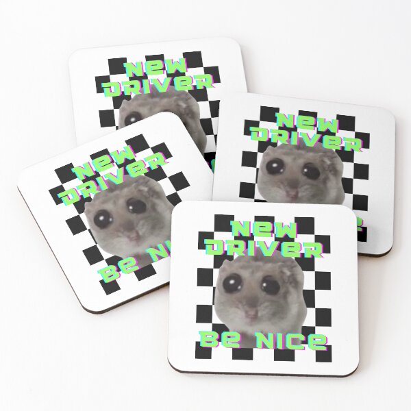 Item preview, New driver Be nice Sad Hamster Funny Bumber Sticker designed and sold by CyberArtistOne.