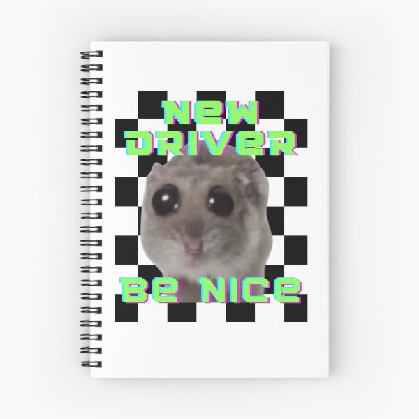 Item preview, New driver Be nice Sad Hamster Funny Bumber Sticker designed and sold by CyberArtistOne.
