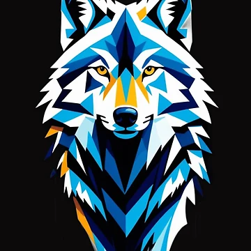 Artwork thumbnail, Wolf abstract two by BubbleTextBox
