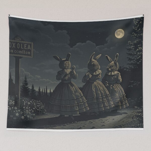 Item preview, bunny rabbits designed and sold by PricklyPeanut.